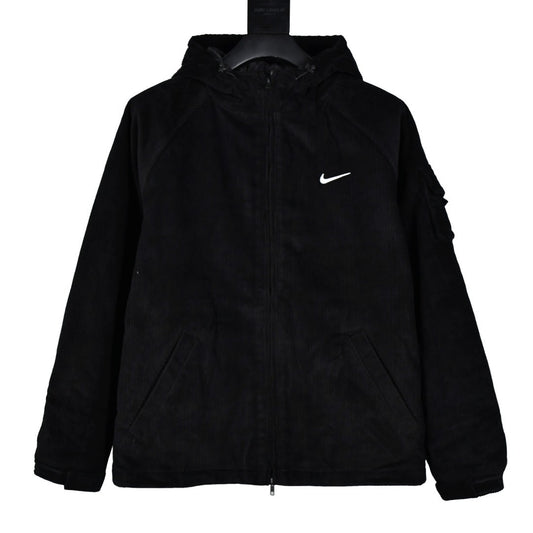 Supreme x Nike | Black Zip-Up Jacket | Embroidered Back Logo