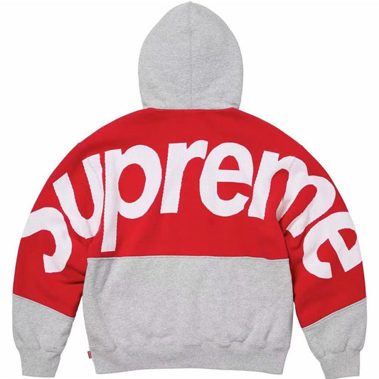 Supreme | Hoodie | Big Logo Jacquard Heather Grey