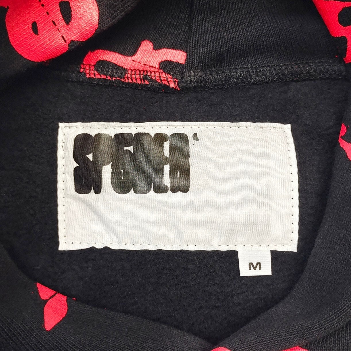 Sp5der | Sex AOP Hoodie | Black/Red