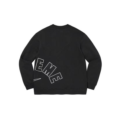 Supreme x Nike | Arc Logo Crewneck Sweatshirt | Black or Grey - QUICK SHIP