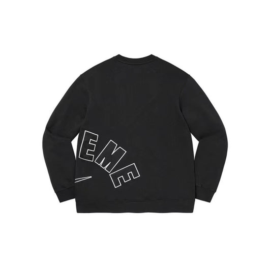 Supreme x Nike | Arc Logo Crewneck Sweatshirt | Black or Grey - QUICK SHIP