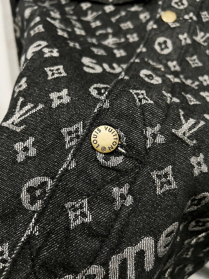 Supreme x Louis Vuitton | RARE 2017 DEADSTOCK | Monogram Denim Jacket | Black