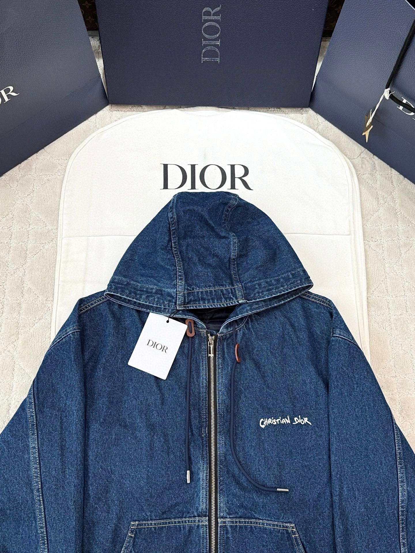 Dior | Blue Denim Zip Hoodie / Jacket