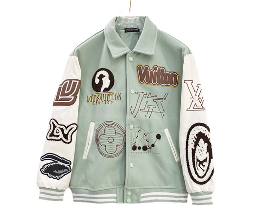 Louis Vuitton | KidSuper SS24 Leather Blouson Jacket | Mint/White