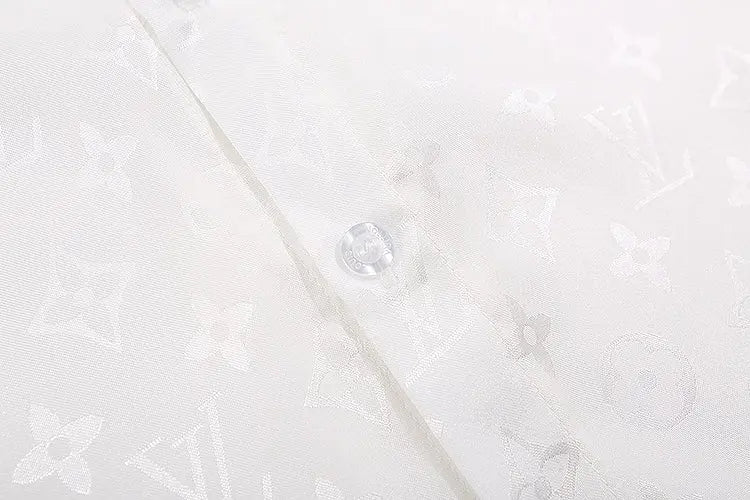 Louis Vuitton | Monogram Jacquard Button-Down Shirt | Black / Grey / White | Relaxed Fit Louis Vuitton