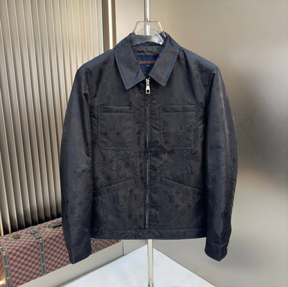 Louis Vuitton | Monogram Embossed Jacket | Black & Brown