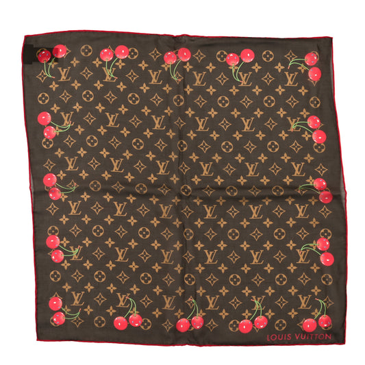 Louis Vuitton | Monogram Cerises Square Scarf | TM Collab Edition
