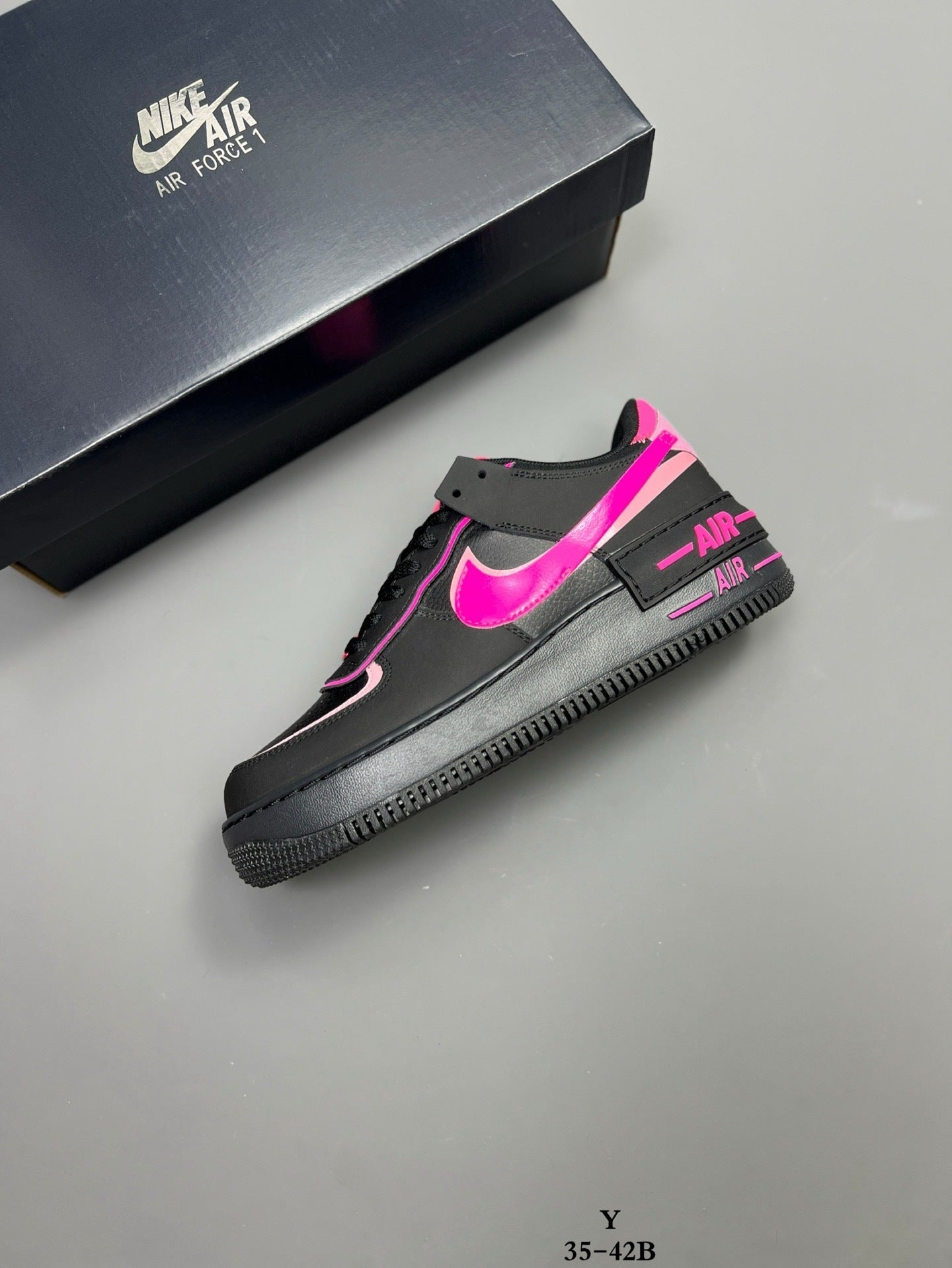 Nike Air Force 1 Shadow | Black & Hot Pink