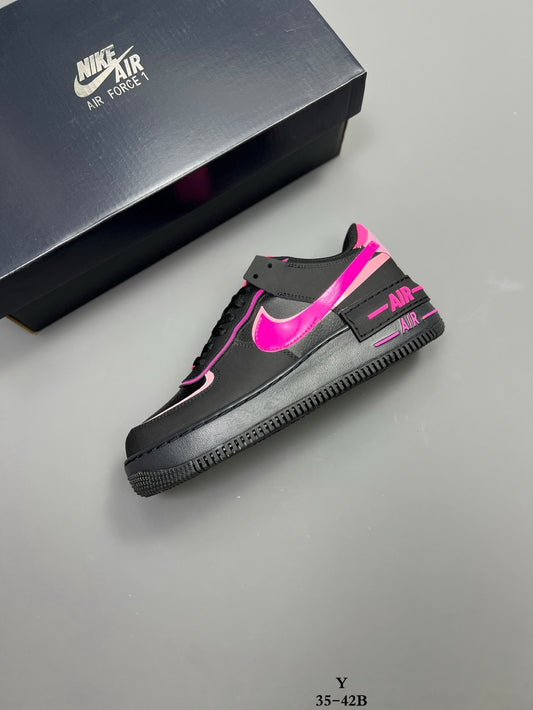 Nike Air Force 1 Shadow | Black & Hot Pink