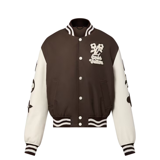 Louis Vuitton | Pharrell × Tyler, the Creator Varsity Jacket | Brown & Cream