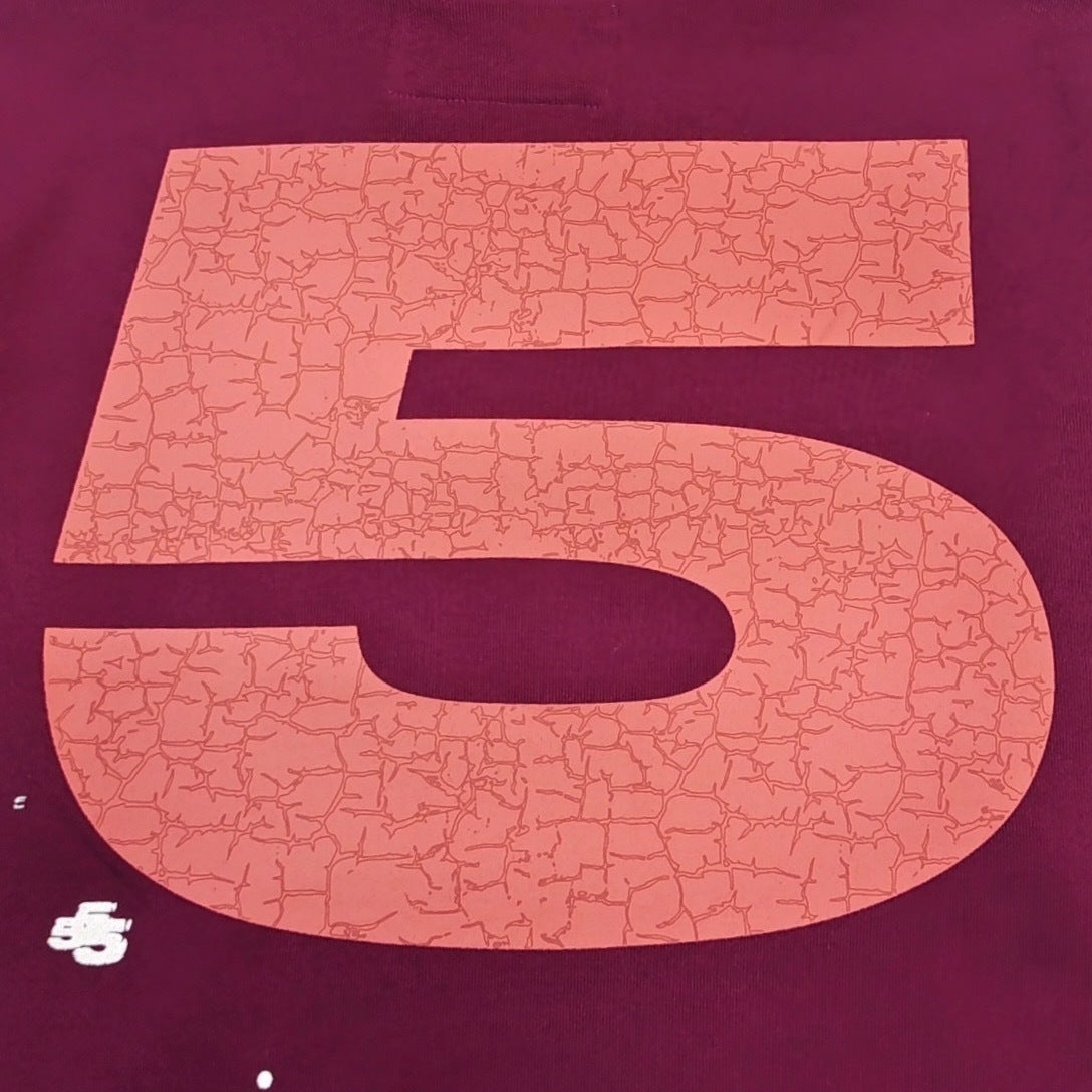 Sp5der | Embroidered AOP Hoodie | Burgundy