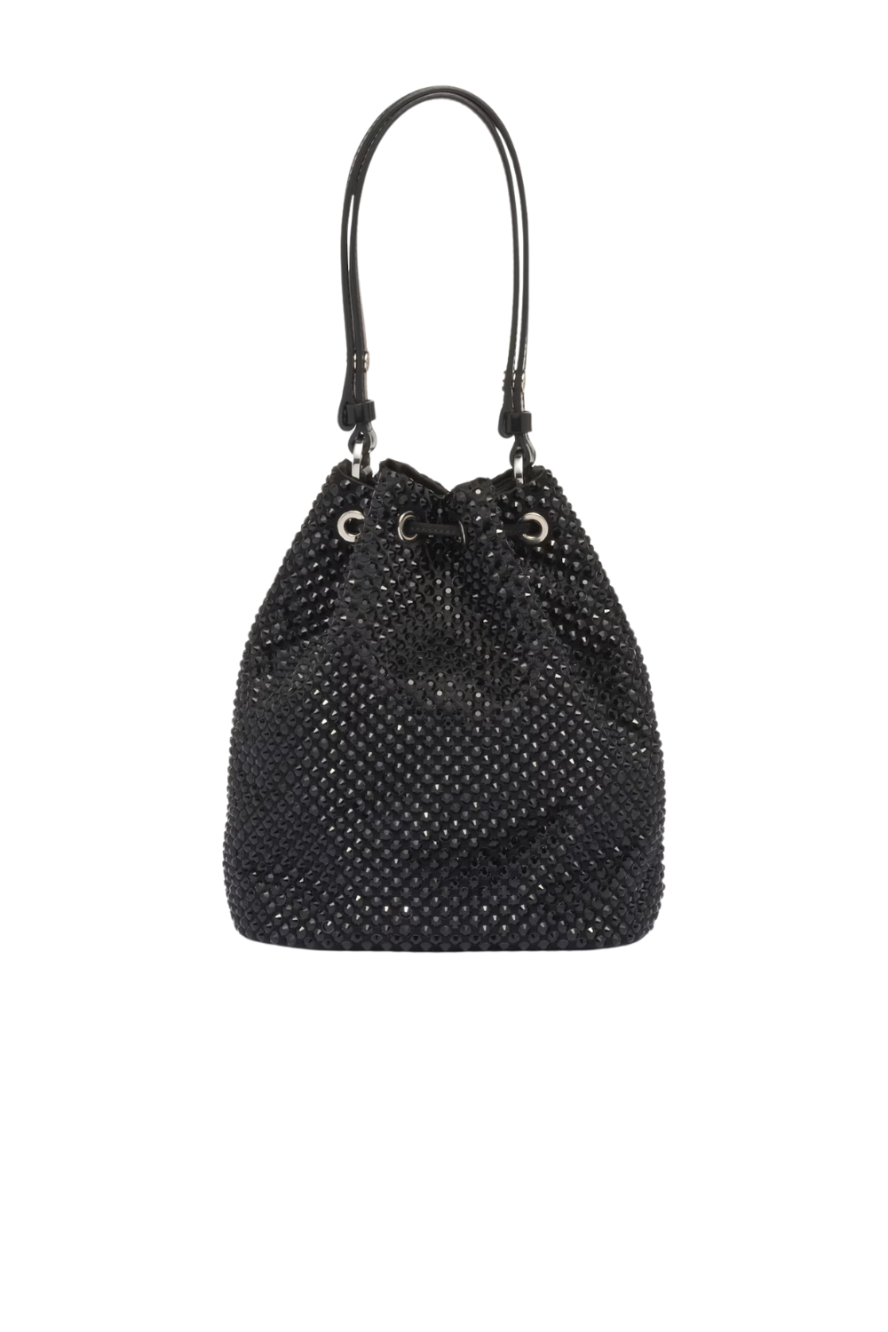 Prada | Mini Satin Bag with Crystals | Black