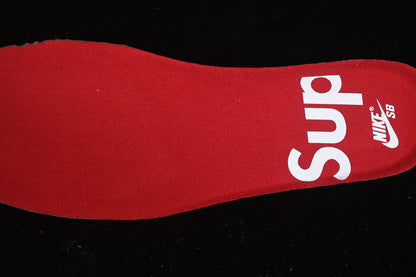 Nike x Supreme | SB Dunk Low “Black with Red Collar, 94 Heel”