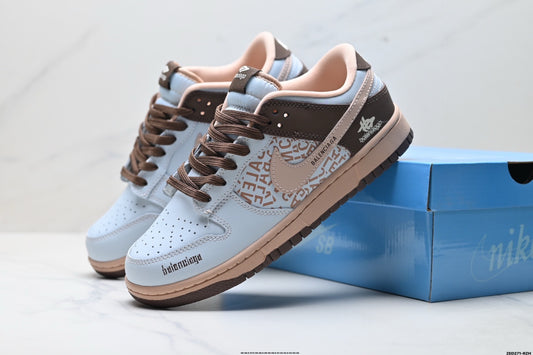 Custom Balenciaga x Nike Dunk Low | Mocha Ice