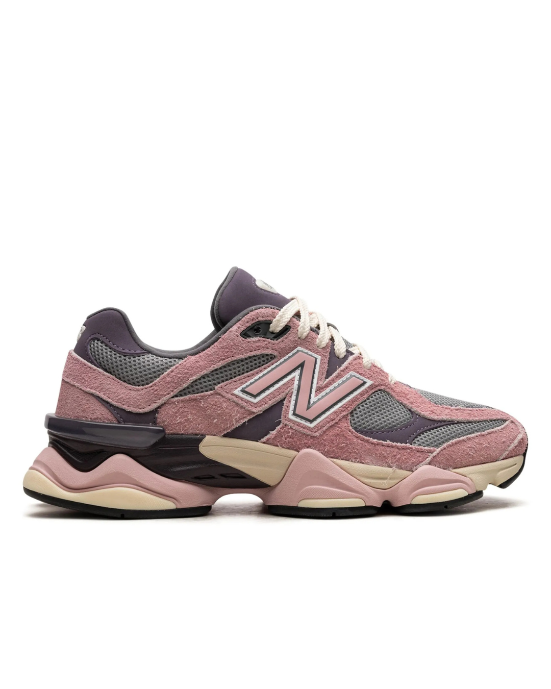 Pink and gray sneaker on a white background