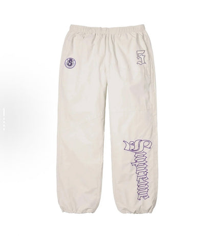 Supreme | Gothic 5 Logo Track Pants | Black & White