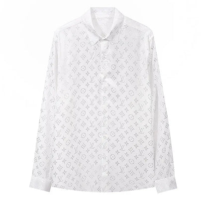 Louis Vuitton | Monogram Jacquard Button-Down Shirt | Black / Grey / White | Relaxed Fit Louis Vuitton