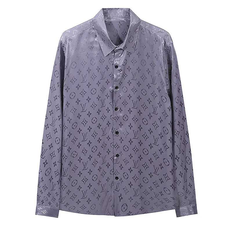 Louis Vuitton | Monogram Jacquard Button-Down Shirt | Black / Grey / White | Relaxed Fit Louis Vuitton