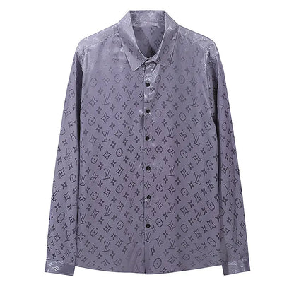 Louis Vuitton | Monogram Jacquard Button-Down Shirt | Black / Grey / White | Relaxed Fit Louis Vuitton