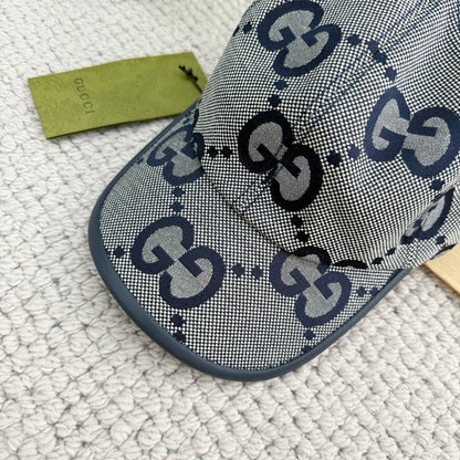 Gucci | GG Monogram Mesh Baseball Cap | Blue / Black / Brown