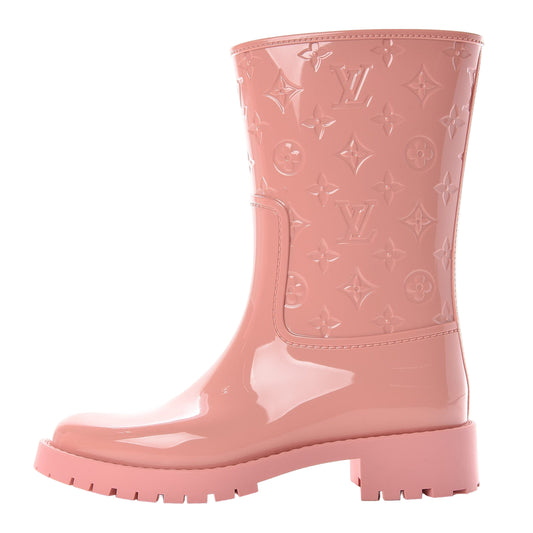 Louis Vuitton | Splash Rain Boot | Pink Embossed Monogram Short (W)
