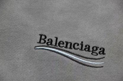Balenciaga | Logo Print Hoodie Grey