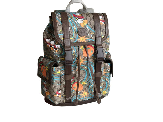 Backpack with cartoon character design on a white background