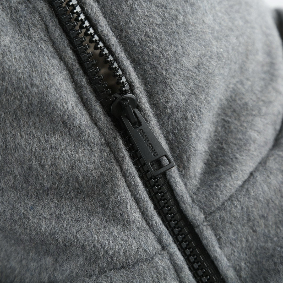 Miu Miu | Fleece Down Jacket | Marble Gray