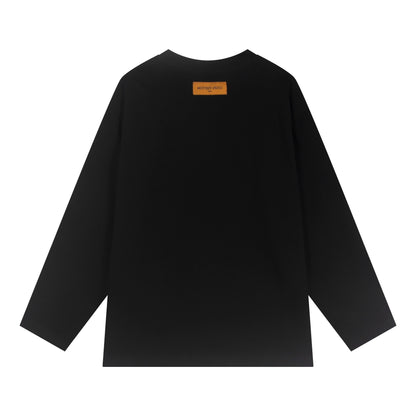 Louis Vuitton | Embossed LV Long-Sleeved T-Shirt in Black & White