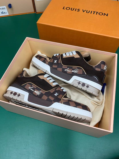 Louis Vuitton | Trainer Sneakers | Brown Monogram Damier Mix