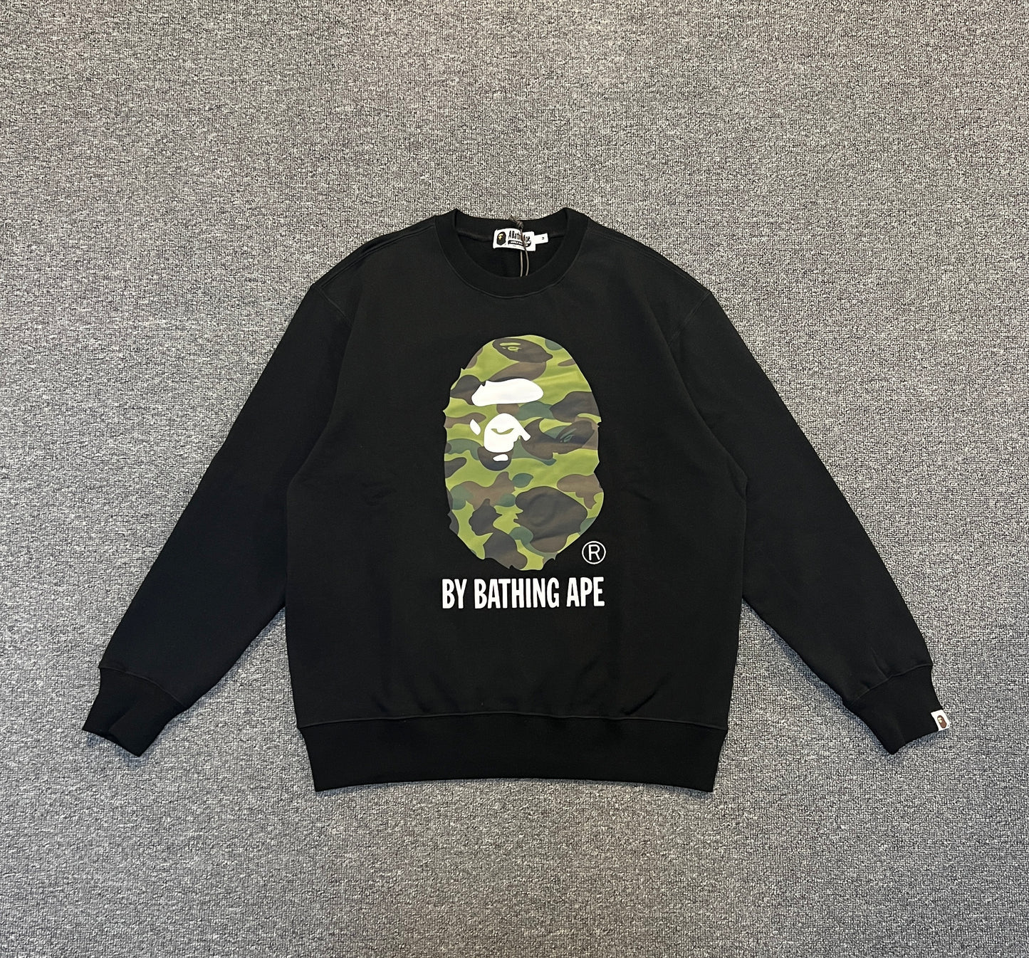 BAPE | Camo Shark Crewneck Sweater | Green, Blue, Pink