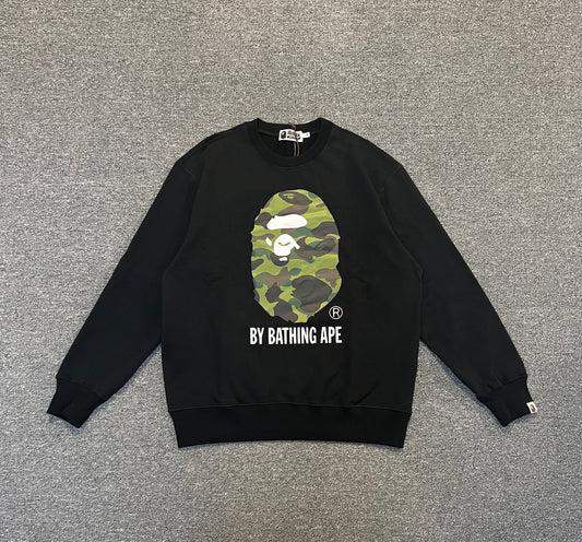 BAPE | Camo Shark Crewneck Sweater | Green, Blue, Pink