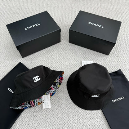 Chanel | Reversible Bucket Hat | Black / Multicolor Monogram