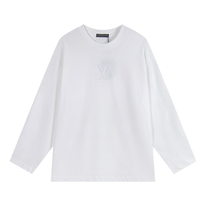 Louis Vuitton | Embossed LV Long-Sleeved T-Shirt in Black & White