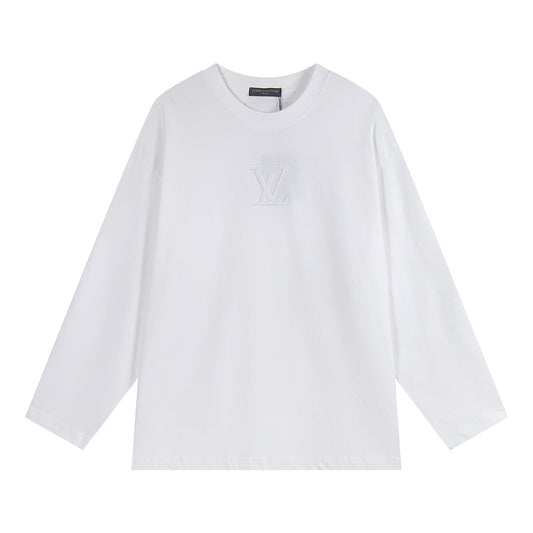 Louis Vuitton | Embossed LV Long-Sleeved T-Shirt in Black & White