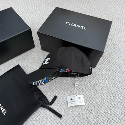Chanel | Reversible Baseball Cap | Black / Multicolor Logo