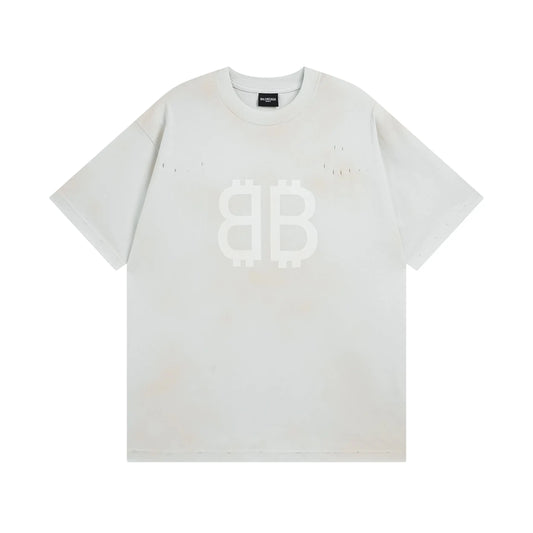 Balenciaga | Distressed Bitcoin Logo T-Shirt - Multiple Colors Balenciaga