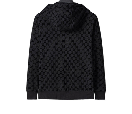 Gucci | Monogram Zip Hoodie | Black