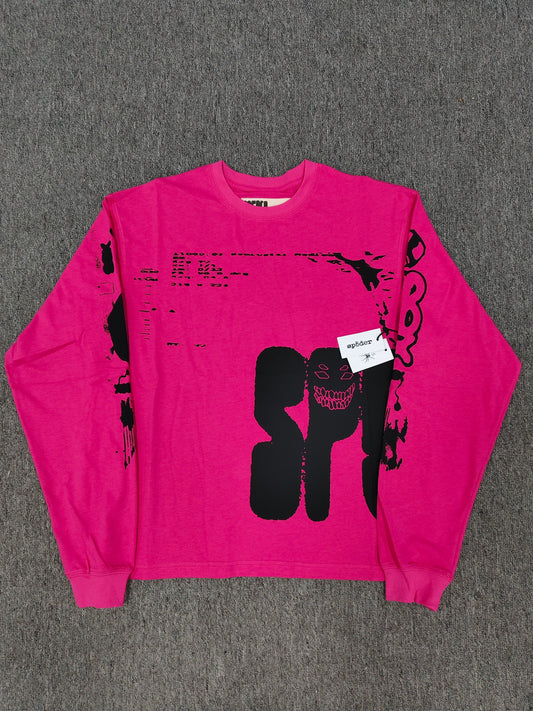 Sp5der | X-Ray Long Sleeve Tee | Pink