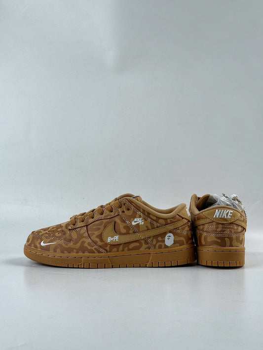 Custom BAPE x Nike Dunk Low | Brown Camo