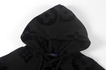 Louis Vuitton | Monogram Pattern Hoodie in Black