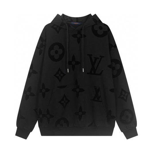 Louis Vuitton | Monogram Pattern Hoodie in Black