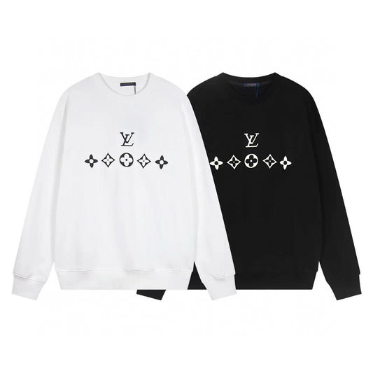 Louis Vuitton | Monogram Motif Crewneck Sweatshirt | Black & White