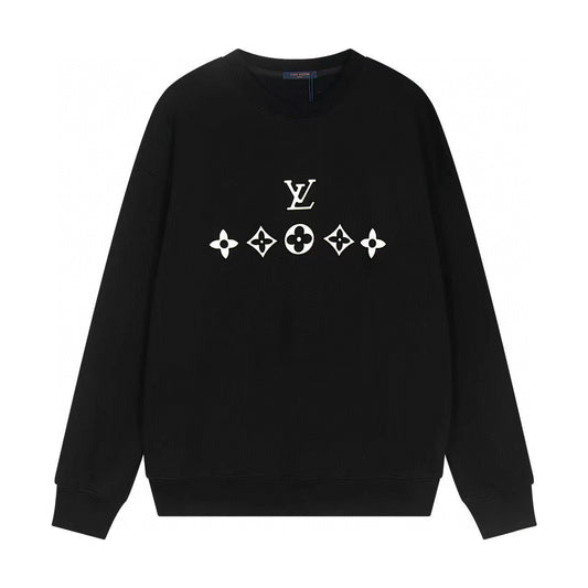 Louis Vuitton | Monogram Motif Crewneck Sweatshirt | Black & White