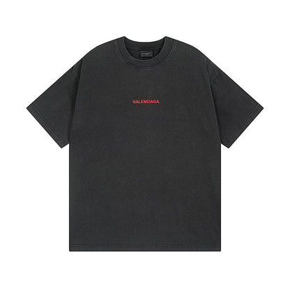 Balenciaga | Black T-Shirt with Red Back Logo