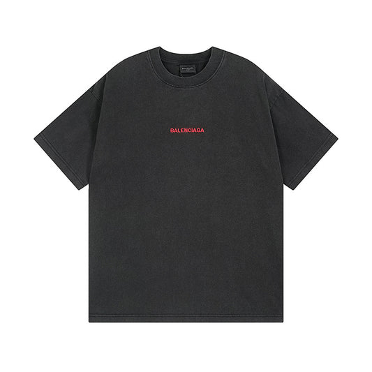 Balenciaga | Black T-Shirt with Red Back Logo