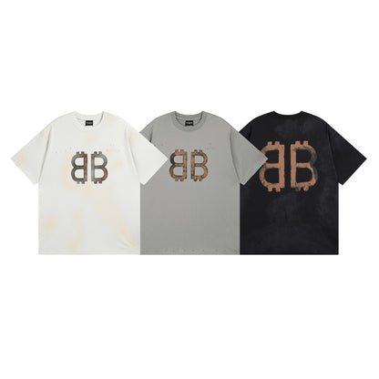 Balenciaga | Rusted BB Bitcoin Logo T-Shirts