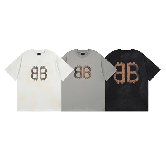 Balenciaga | Rusted BB Bitcoin Logo T-Shirts