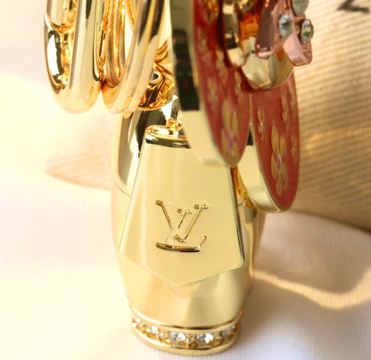 Luxury Inspired Vivienne Bag Charm Key Holder | Red & Gold
