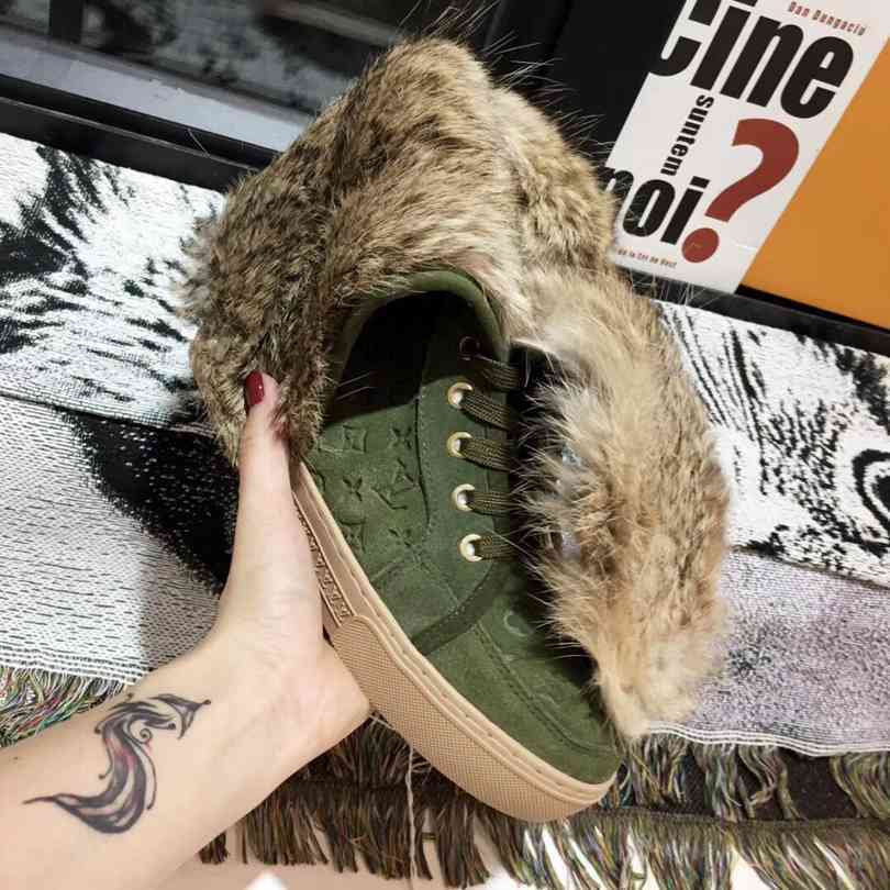 Custom Louis Vuitton Winter Boots | Olive Green Suede